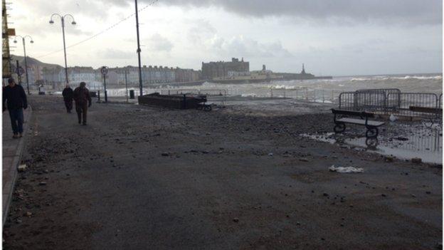 Aberystwyth promenade on 2 February 2014