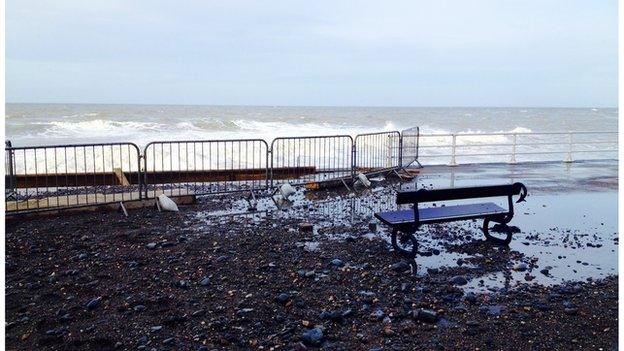 Aberystwyth promenade on 2 February 2014