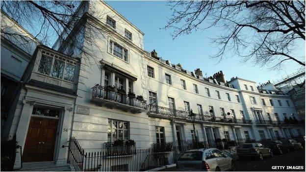 Egerton Crescent in borough of Kensington and Chelsea - average prices are £5m here