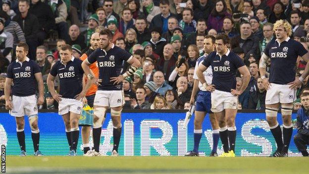 Scotland lost 28-6 in Ireland