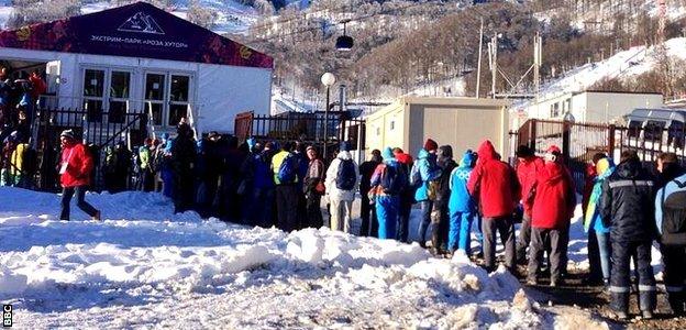 Queues at the Olympic Park