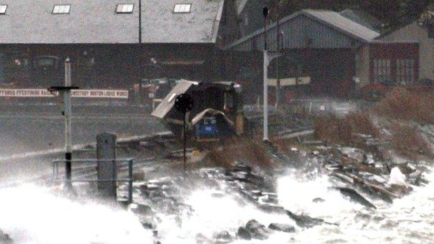 Train van at Porthmadog