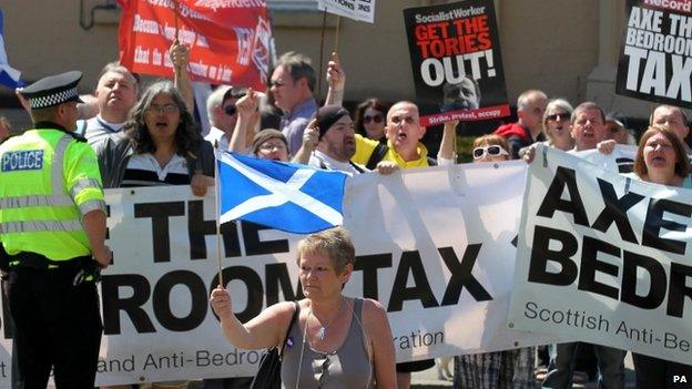 Bedroom tax protesters