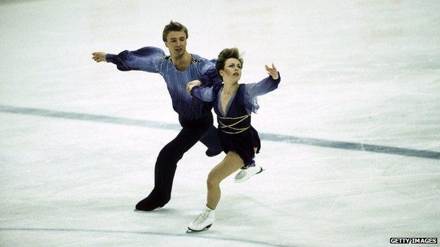 Torvill and Dean skating, Sarajevo 1984