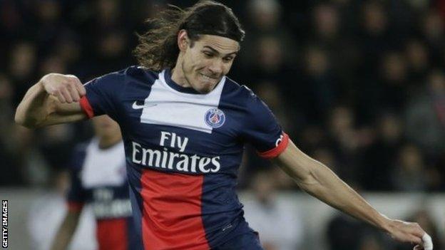 PSG's Edinson Cavani