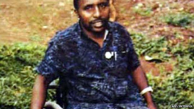 An undated picture released by Interpol shows Pascal Simbikangwa, a former Rwandan army captain arrested on the French island of Mayotte in 2008.