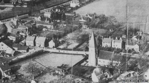 Historic aerial view of Lowfield Heath