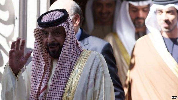 Sheikh Khalifa bin Zayed Al Nahyan in London (1 May 2013)