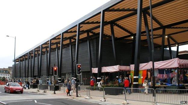 Wakefield's Market Hall and outdoor market