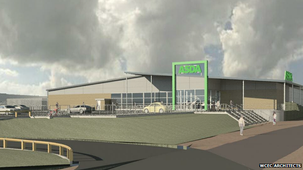 Artist's impression of the new Caldicot ASDA store