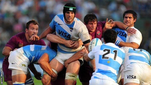 Mariano Galarza playing for Argentina