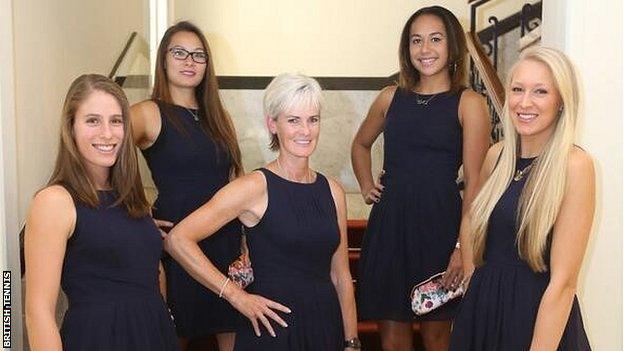 The Great Britain Fed Cup team