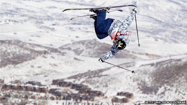 James Woods during Slope Style Qualification for the FIS Freestyle World Championships at Park City, Utah, 2011