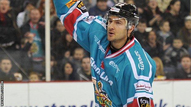 Jeffrey Szwez of the Belfast Giants