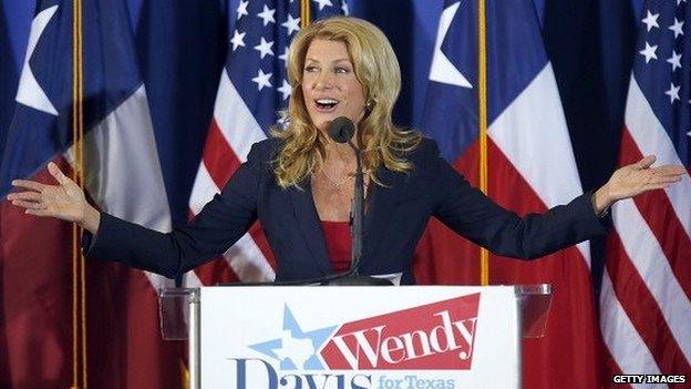 Wendy Davis announces her candidacy for governor of Texas on October 3, 2013.