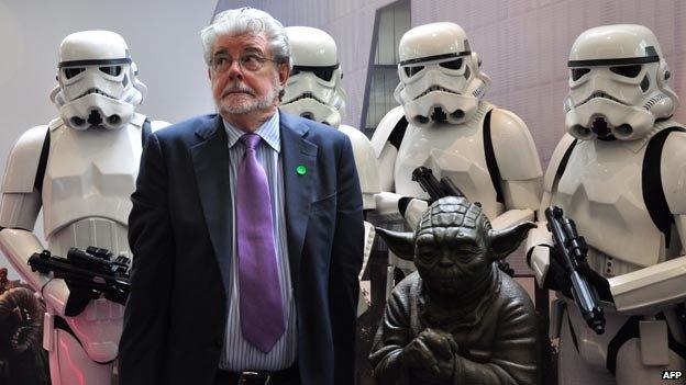 George Lucas and stormtroopers