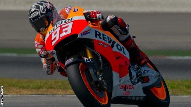 Repsol Honda Team's Spanish rider Marc Marquez