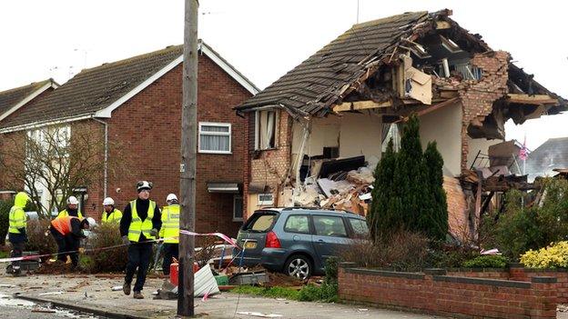 Emergency service at Cloes Lane gas explosion