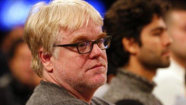 Actor Philip Seymour Hoffman at a professional basketball game in New York City on December 25, 2013.