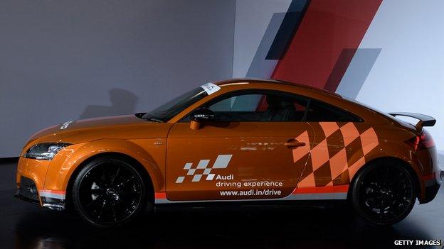 Audi TT car at the 12th Auto Expo in Greater Noida, India, 5 Feb, 2014