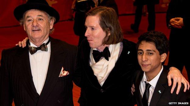 (L-R) Bill Murray, Wes Anderson and Tony Revolori