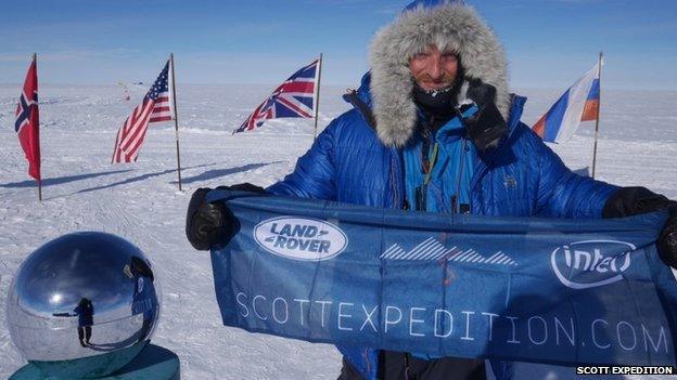 Ben Saunders at the South Pole, February 2014