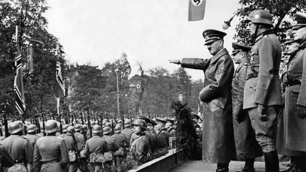 Hitler reviews troops in Poland, October 1939