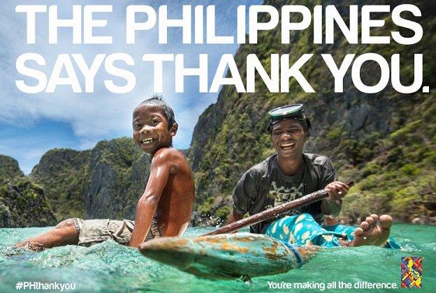 One of the posters used in the #PHthankyou campaign