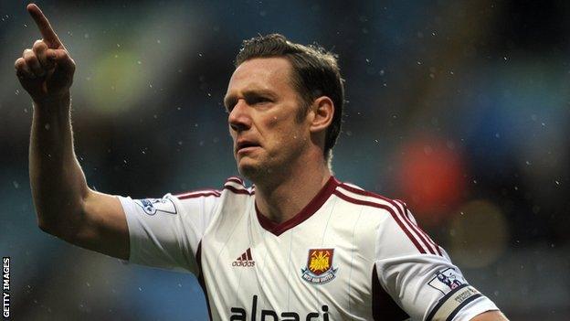 West Ham midfielder Kevin Nolan