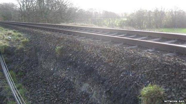 Landslip near Crewkerne