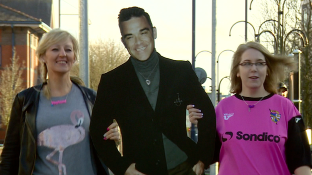 Robbie fans in Stoke-on-Trent