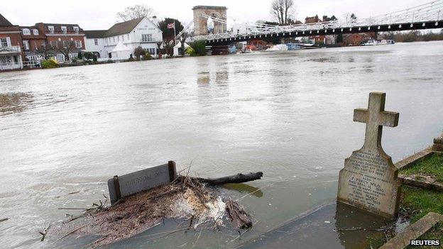 River Thames at Marlow on 9 February 2014