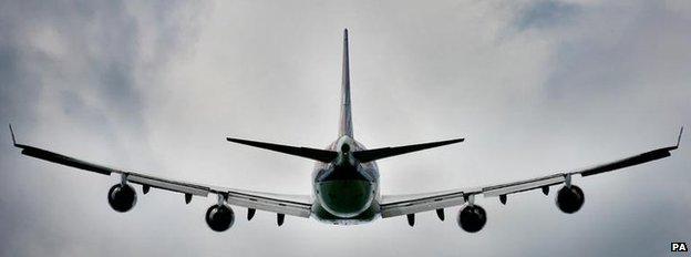 A Boeing 747 in flight