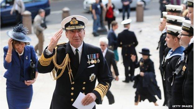 First Sea Lord, Admiral Sir George Zambellas.