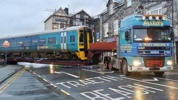 Train being taken from Barmouth to Chester (Pic: John Lewis)