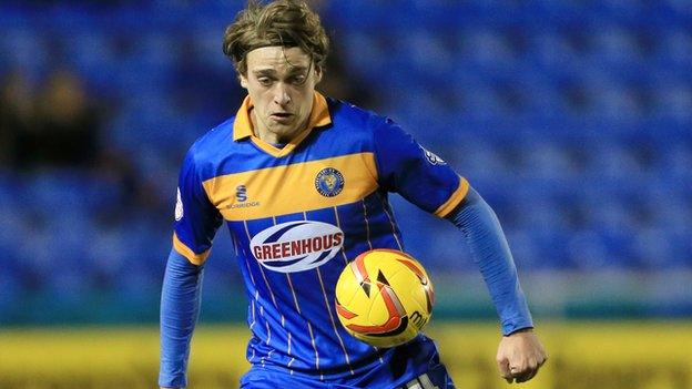 Shrewsbury Town striker Tom Eaves