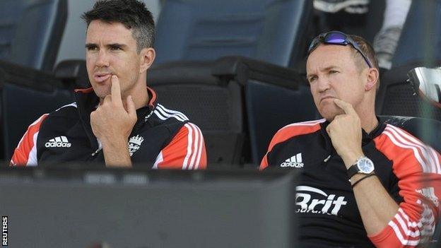 Kevin Pietersen and Andy Flower