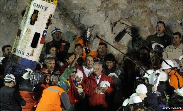 Luis Urzua, the last of the 33 Chilean miners to be rescued