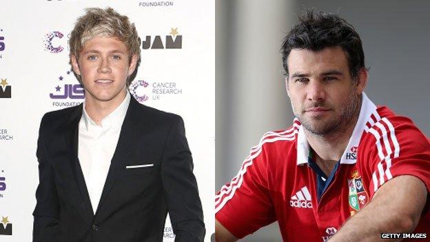 Niall Horan and Mike Phillips