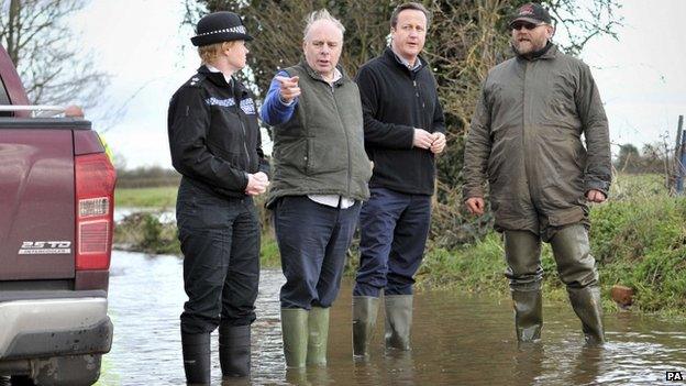 Ian Liddell-Grainger visits flood scene with David Cameron