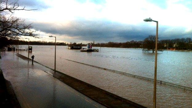 Racecourse under water