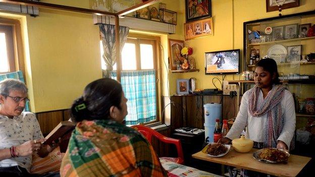 A maid in Calcutta