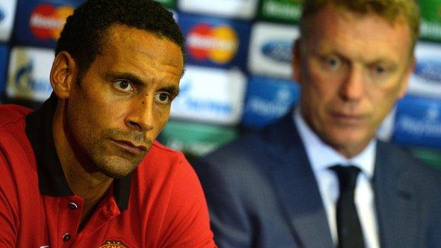 Rio Ferdinand and David Moyes