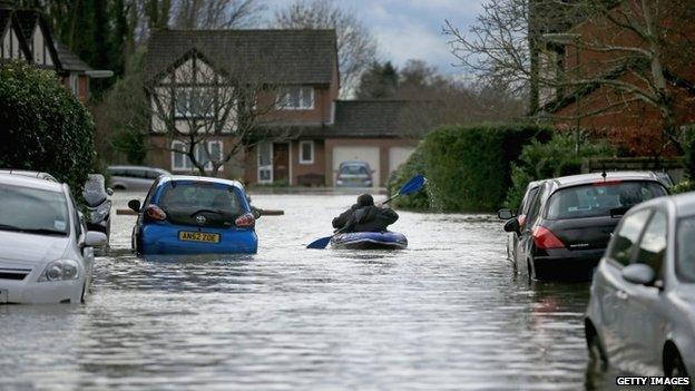 Flooding in Chertsey