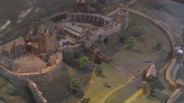 Model of medieval castle