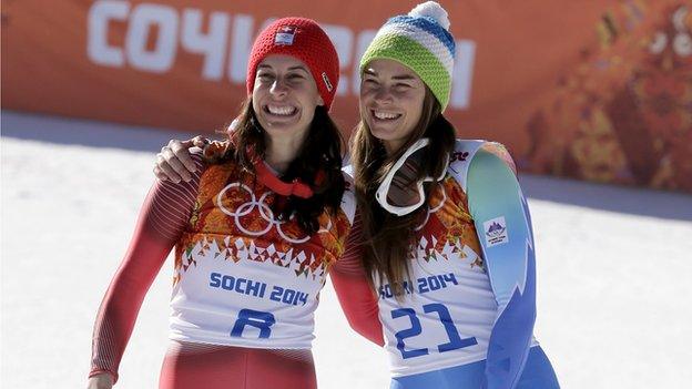 Dominique Gisin and Tina Maze