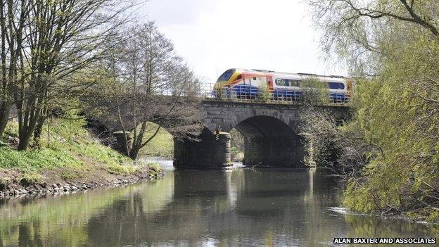 Derwent Bridge, north of the A6, Derby