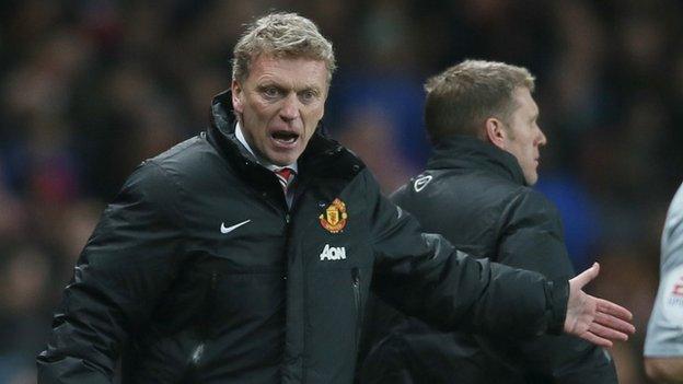 Manchester United manager David Moyes during the draw with Arsenal