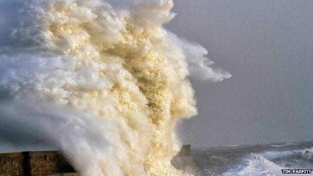 Stormy sea in Porthcawl