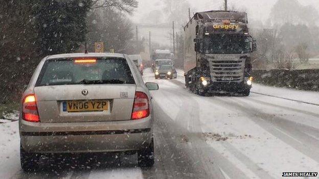 Snow in Shepton Mallet